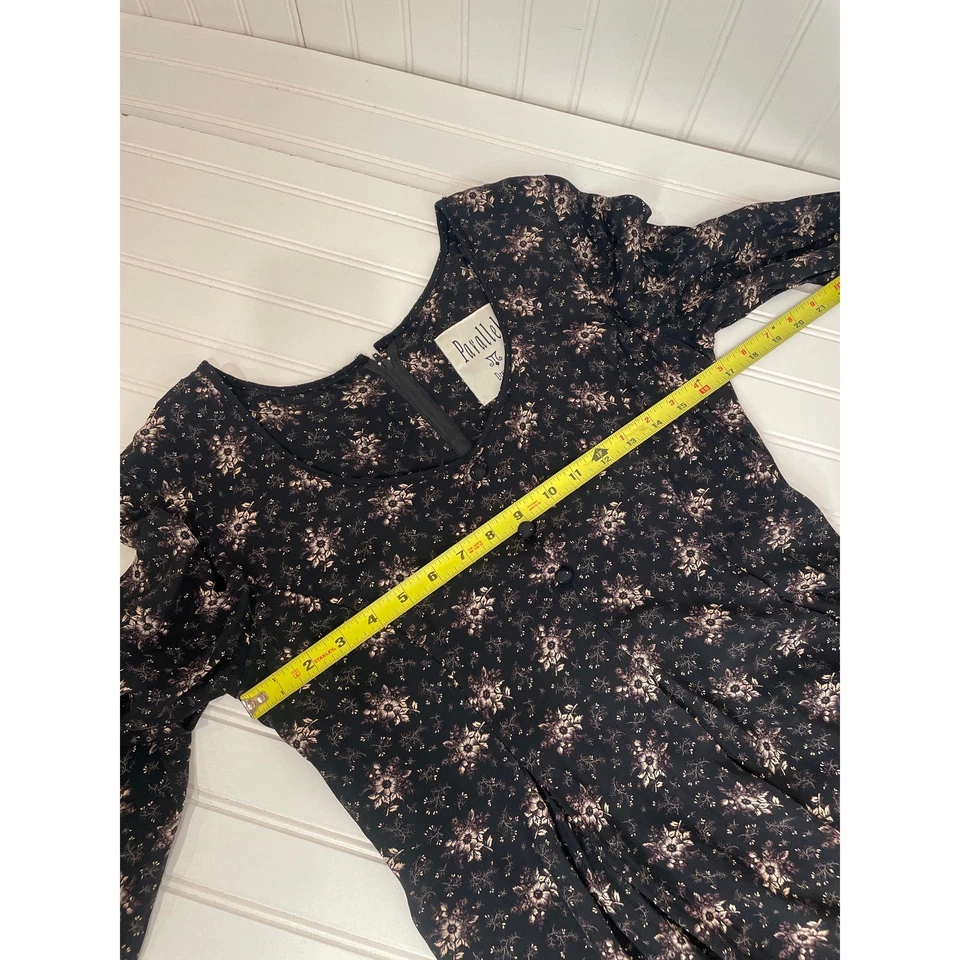 Mono PARALLEL Negro y Tostado Floral Manga Larga Pierna Ancha Talla 4 Foto 4 de 4