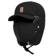 3 in1 Men's Trapper Hat with Ear Flaps  Winter Warm Hat Full Face Neck Warmer...