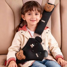 Zigihos Cute Bear Seat Belt Cover Pads for Kids   Soft Mesh Seatbelt Cushion,...