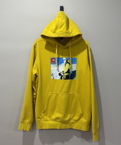 Supreme FW18 The North Face Photo Hooded Sweatshirt Hoodie Size Large Yellow