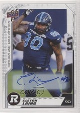 2020 Upper Deck CFL Auto Cleyon Laing #97 Auto y7j