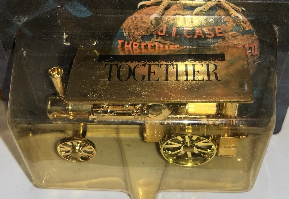 Scale Models Case Steam Engine With Canopy Gold Plated Case 1991 Trade Fair 1/64 - Image 3 of 4