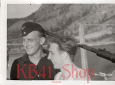 Original German WW2 Photo Kriegsmarine On Boat -Note Insignia & Uniform Details 