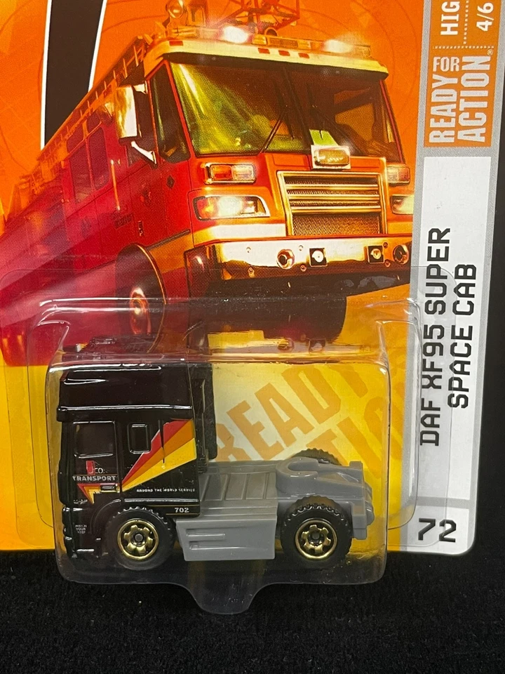 MATCHBOX MOC SEALED 2009 #72 DAF XF95 SUPER SPACE CAB BLACK CRACKED BLISTER - Image 2 of 3