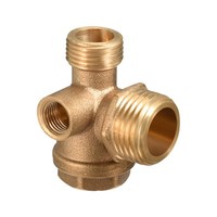 "Luftkompressor PrüFung Ventil 3Wege 1/2\" Pt X 3/8\" Pt X 1/8\" Pt M/F AußEngewinde"