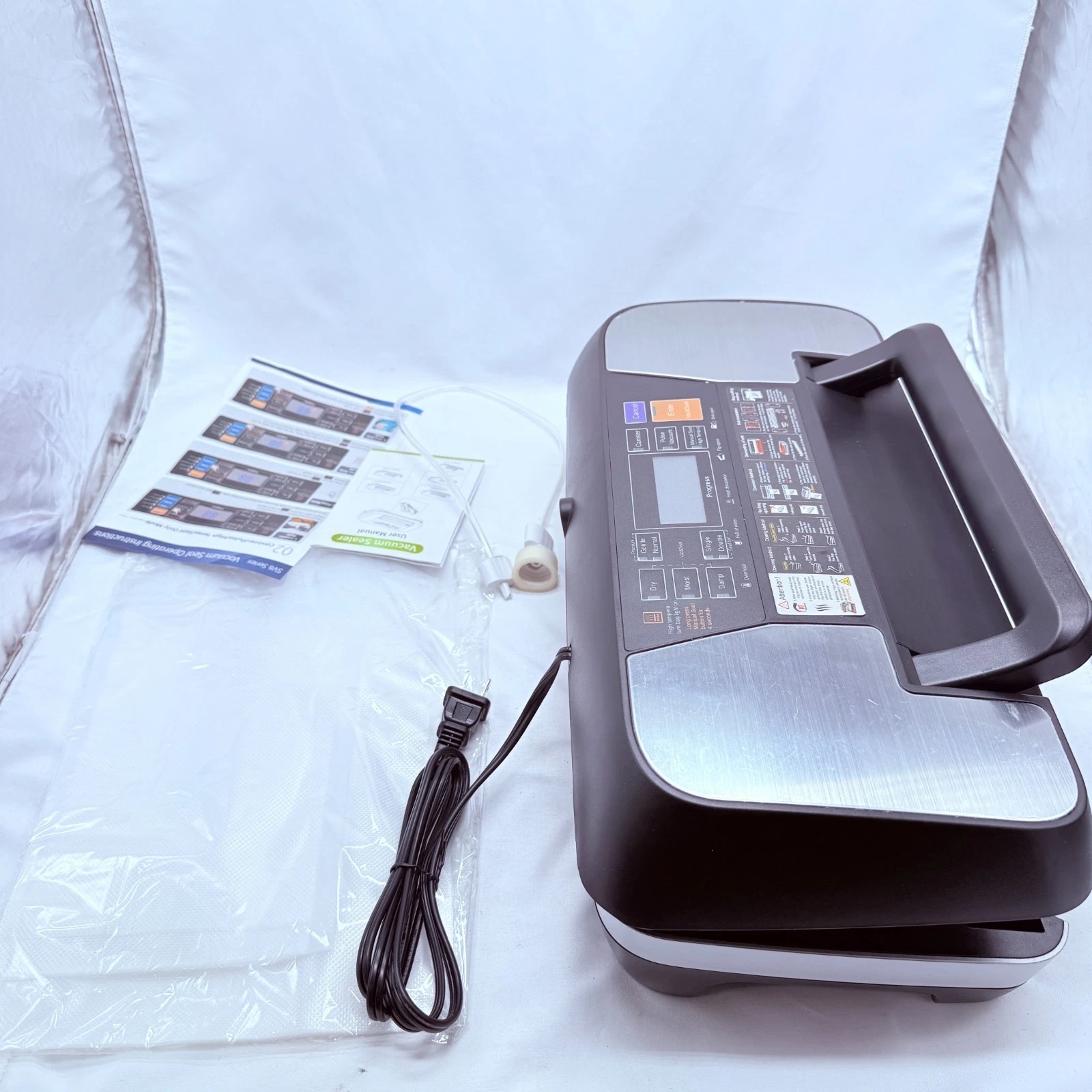 95kpa Vacuum Sealer Machine, Commercial Full Automatic Food Sealer - Black