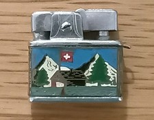 Vintage 1970's Swiss Themed Prince Miniature Cigarette Lighter Made In Japan