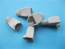 150 Pcs Modular Plug RJ45 CAT5 8P8C Network Connector End Boot Cap Grey Color