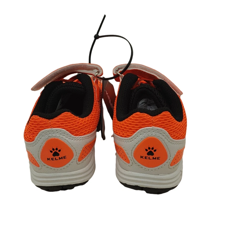 Tênis de futebol juvenil sem lacre KELME tamanho 10 laranja e preto - Imagem 3 de 4