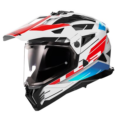 LS2 MX702 Pioneer 2 Namib White Blue Red Gr. L Adventurehelm Motorradhelm