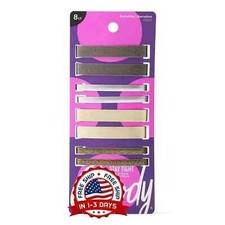 Goody Hair Barrettes, Assorted Metallics, 8-Count NEW 2025