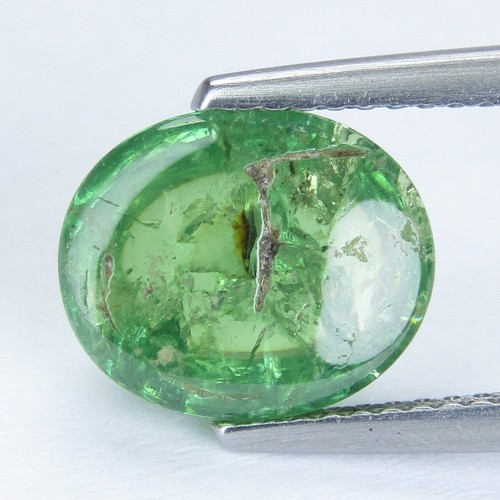 Granate Demantoide Natural Sin Calentar 4.80Cts 10.7x9mm Cabujón Ovalado Piedra Preciosa Suelta - Imagen 2 de 6