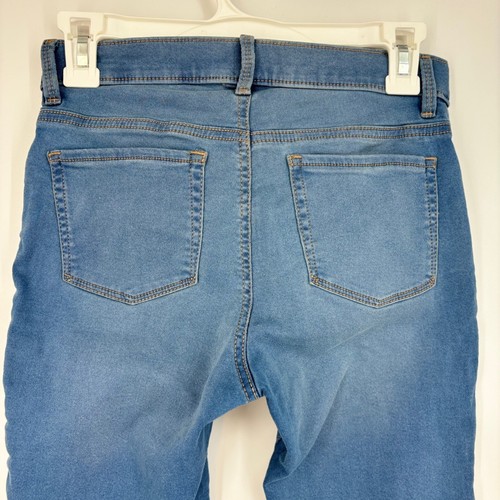 Gap Girls Size 18 Slim Stretch Jeans Leggings Light Wash Blue Adjustable Waist - Picture 8 of 9