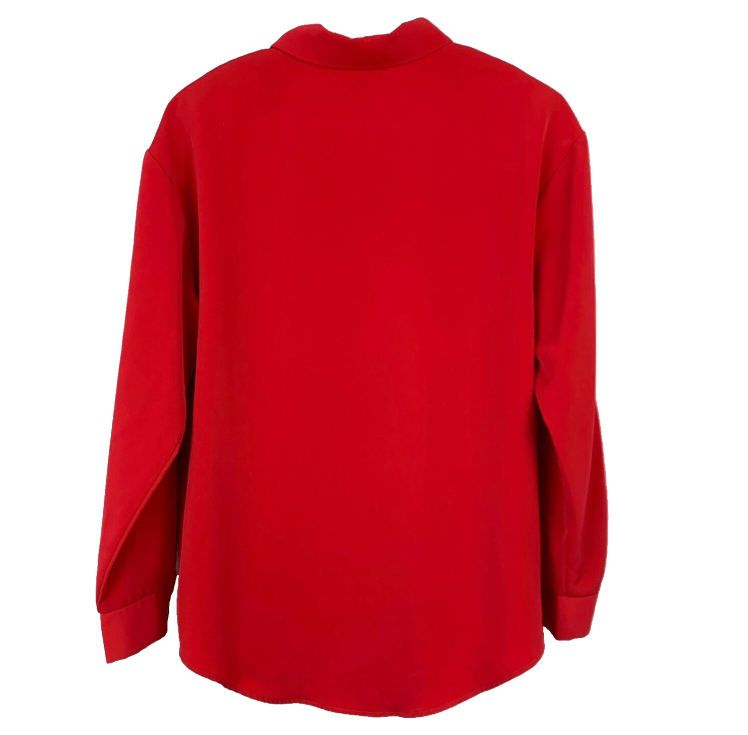 Graver Studio Button Down Red Liquid Knit Blouse … - image 4