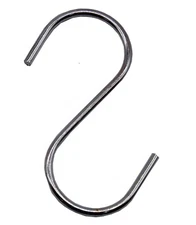 Metal S Hooks Chrome Color Medium Stainless Steel Hanging S Shaped Hanger 20 Pcs