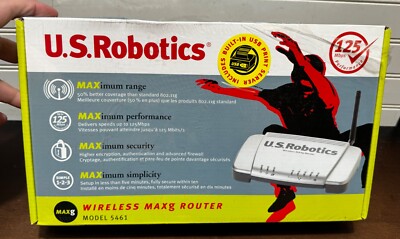 US Robotics Wireless Maxg Router w/print server Model 5451 - WiFi New sealed