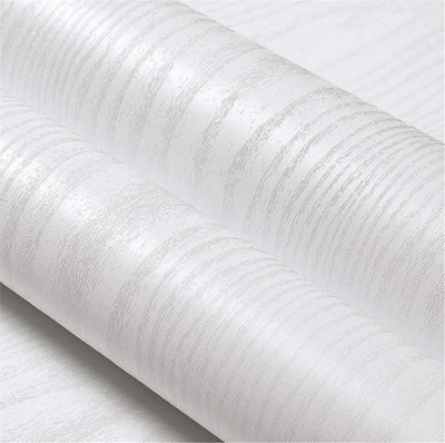 Yancorp 10Ft Textured White Contact Paper Peel and Stick Wallpaper, White Wood C