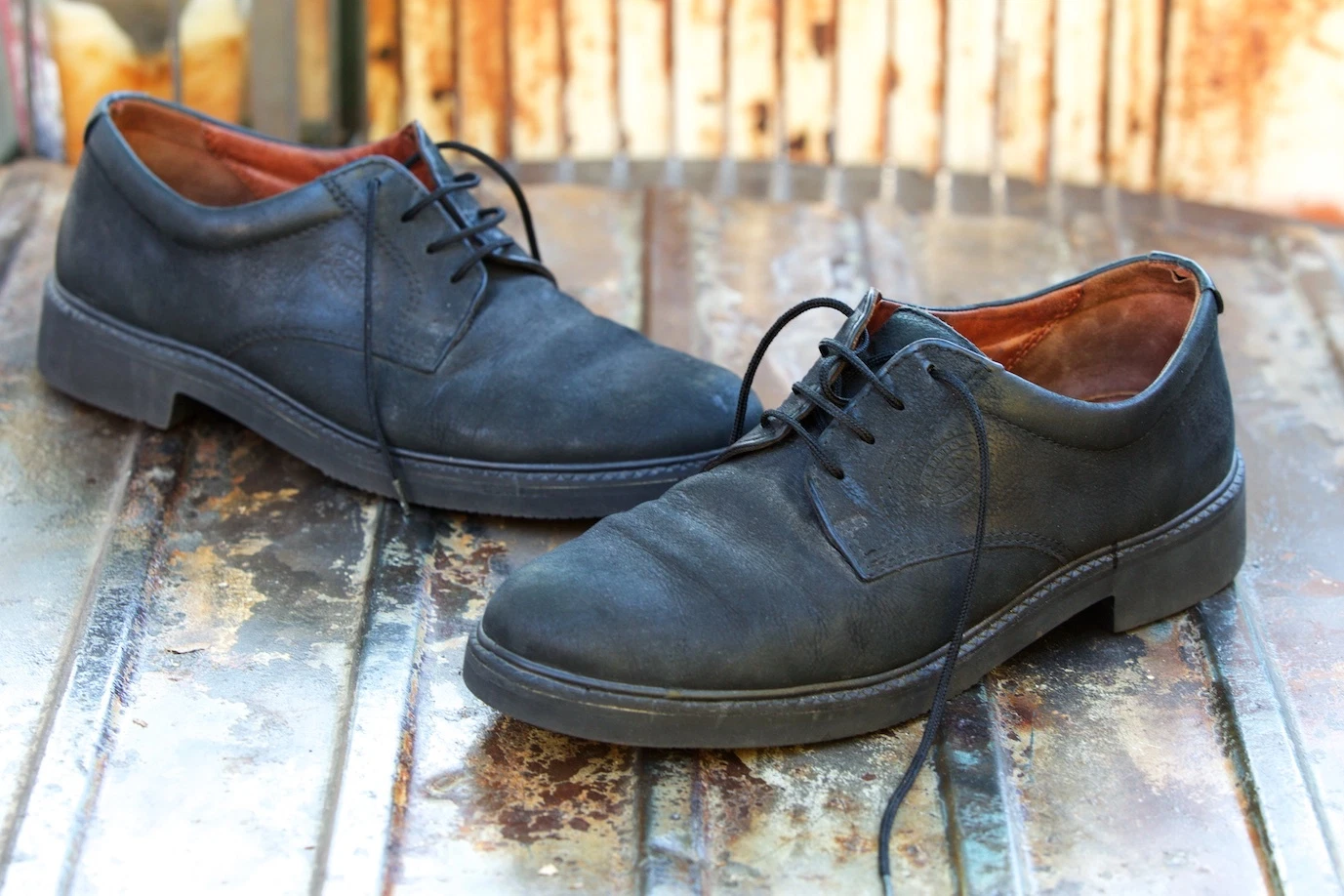 Scarpe mocassini uomo ECCO PELLE NERA OXFORDS SUOLE Vibram