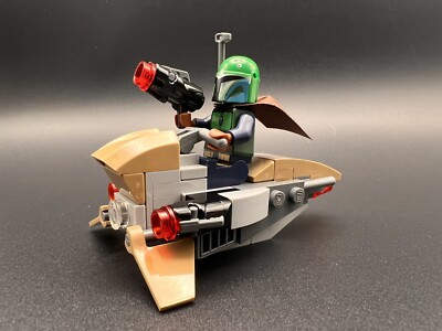 LEGO Star Wars Mandalorian Tribe Warrior Minifigure and Speeder Bike