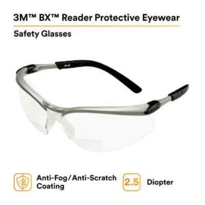 3M Sicherheits-Lesebrille BX Leser + 2,50 STCK. AS/AF klar