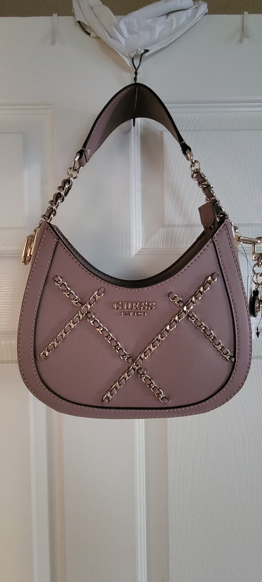Guess Abey Hobo Handbag Rosewood Small Style GC855801 New