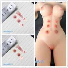 1/4 Nipple Stickers Breast Chest Patches Props For 18" Female Action Figure Body