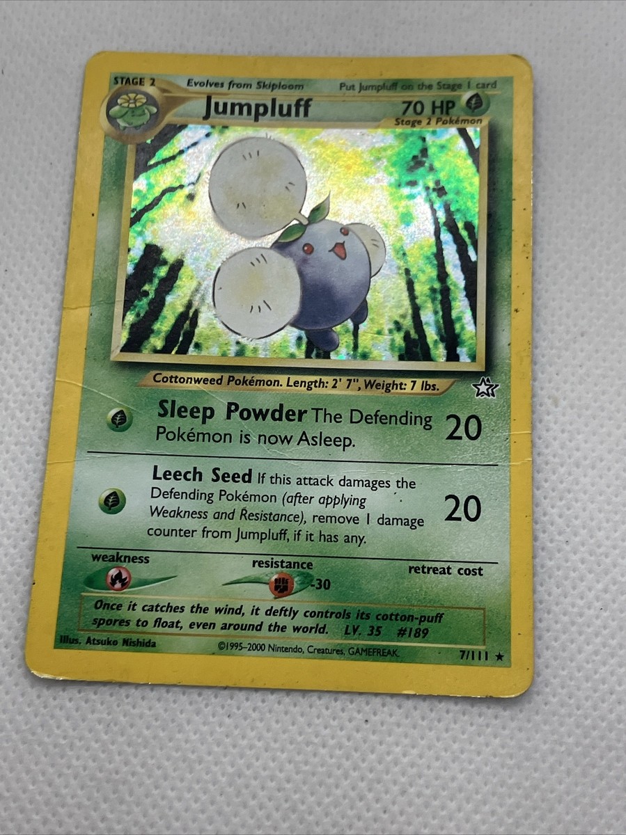 jumpluff pokemon card Pokémon TCG Jumpluff Neo Genesis 7 Holo Unlimited Holo Rare