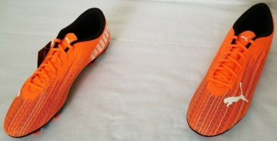 Mens Sz 12 Shocking Orange Black White Puma Ultra 4.1 FG Soccer Cleats 106092-01