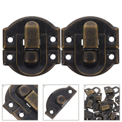10PCS/SET Wooden Wine Case Locked Hasp Buckle Clasp Jewelry Box Padlock Hardware