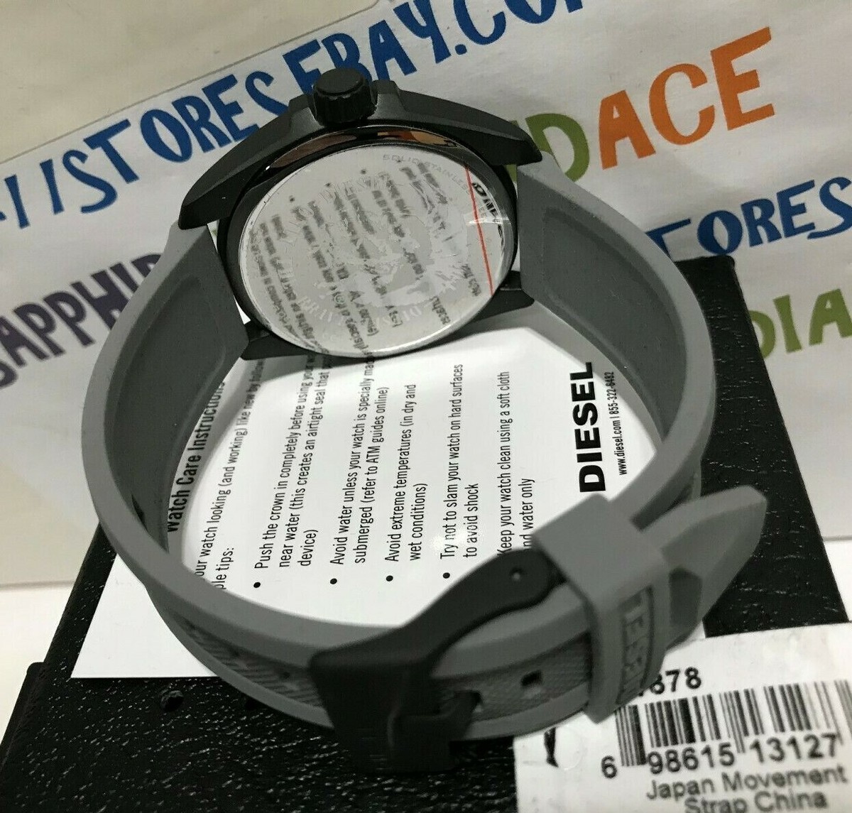 Diesel Men's Ms9 Three-hand Gray Silicone Watch DZ1878 for sale