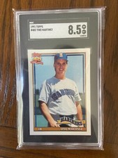1991 Topps Tino Martinez #482 SGC 8.5 NM- MT, Topps 40th Anniversary.