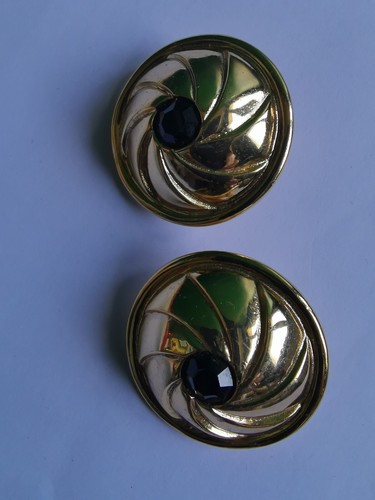 Boucles D'Oreilles Clips Dorées - Marque ORENA Paris - Occasion Bon État