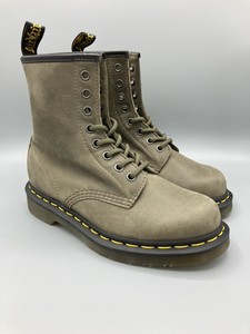 brown suede combat boots