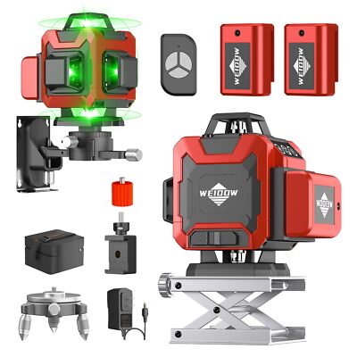 Laser Level 4d 16 Lines Laser Level 4x360 Self Leveling Tool For Construction An