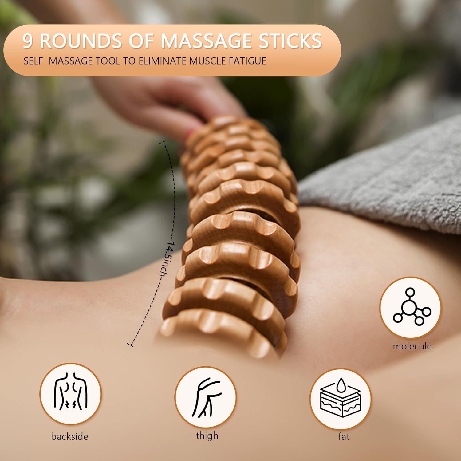 💥NIB 16 Pcs Wood Massage Set - Lymphatic Drainage, Pain Relief, Circulation💥
