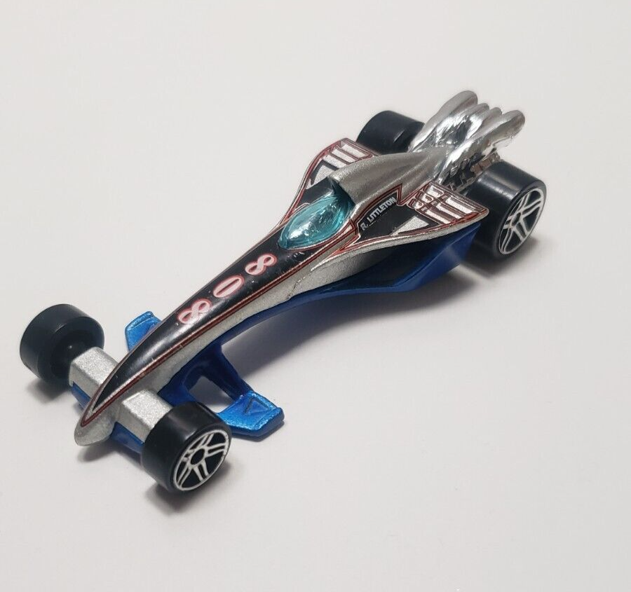 2000 HOT WHEELS Silver GREASED LIGHTNING 1:64 DIECAST 3 1/2