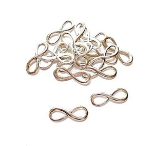 5 Connecteurs de Bijoux au Style Bohème Demi Lune Argent Vieilli Losanges