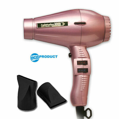 Turbo Power Twin Turbo 3800 IÓNICO \u0026 CERÁMICA SECADOR DE PELO ROSA | eBay