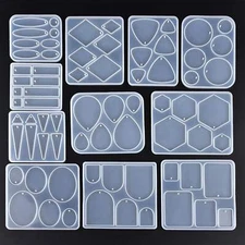 Geometric Earring Pendant Silicone Mold Round Epoxy Resin Mould For DIY Ornament