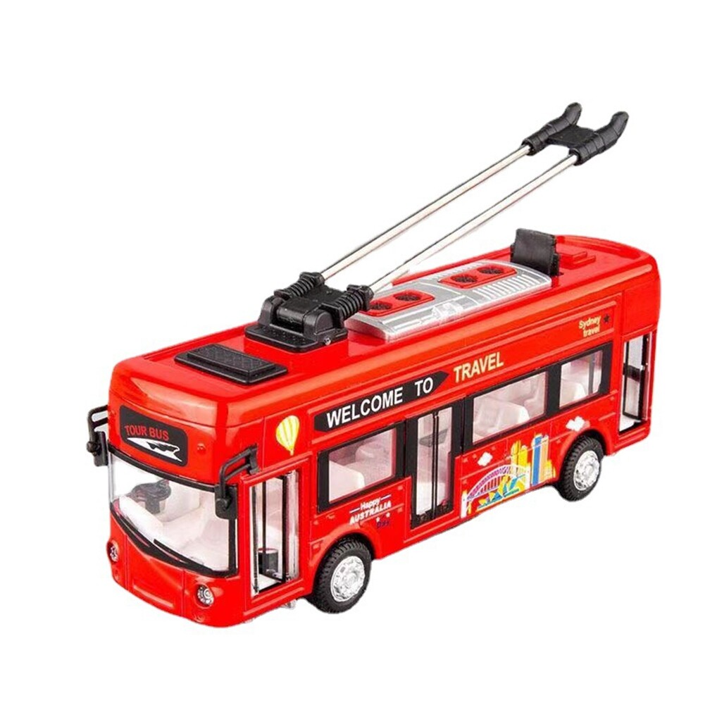 1:50 Kids Toys Alloy Bus Model London Single  Tram Bus Vehicles Car3409