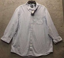 Chaps Shirt Men's XL Multi Striped Long Sleeve Classic Fit Collared Button Down