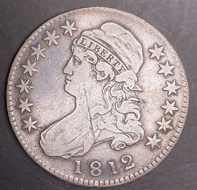 外国　アメリカ1D 50C白銅貨　55枚一括ロット FULL LIBERTY 1812 CAPPED BUST HALF DOLLAR 50c Scarce Estate