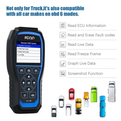 FCAR 24V Heavy Duty Truck Scanner For HINO/UD/FUSO DPF Oil Reset All System Tool