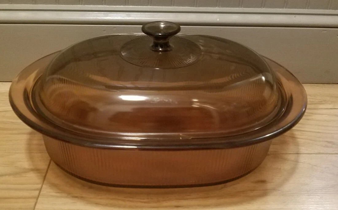 LARGE Visions Cookware Corning 4L Oval V 34 B Casserole Dish Pot Pan Lid