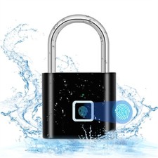 Rechargeable Smart Fingerprint Door Lock Keyless Padlock Antitheft Security