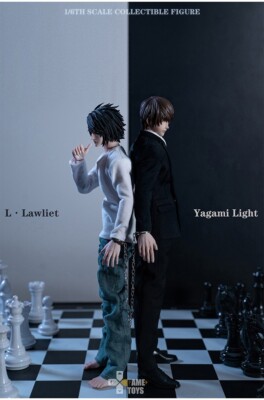 KZH GAMETOYSデスノート L エルと特典チェス GAMETOYS DEATH NOTE 1/6 L· Lawliet &Yagami Light Semi-Silicone