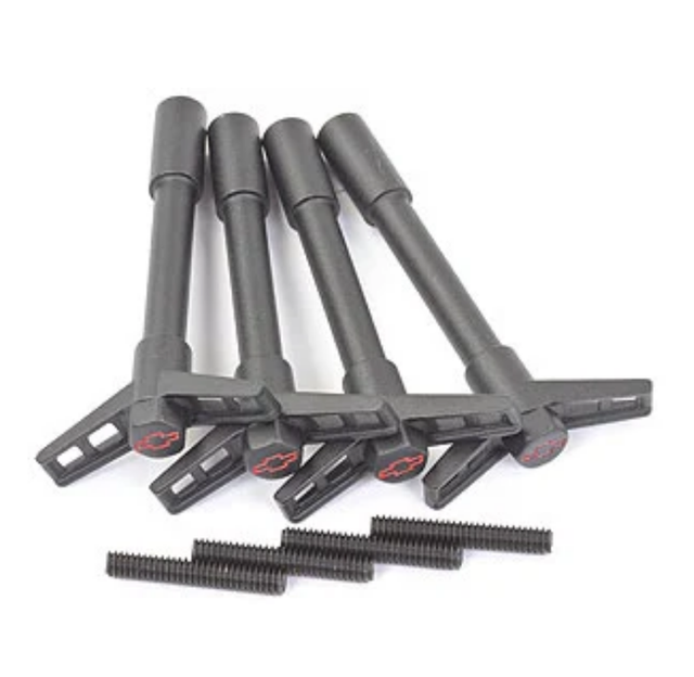 Proform Black Crinkle Chevy Bowtie Valve Cover Wing Nuts eBay