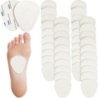 40 Pieces Metatarsal Felt Feet Insert Pads Ball 40 Count (Pack of 1), White