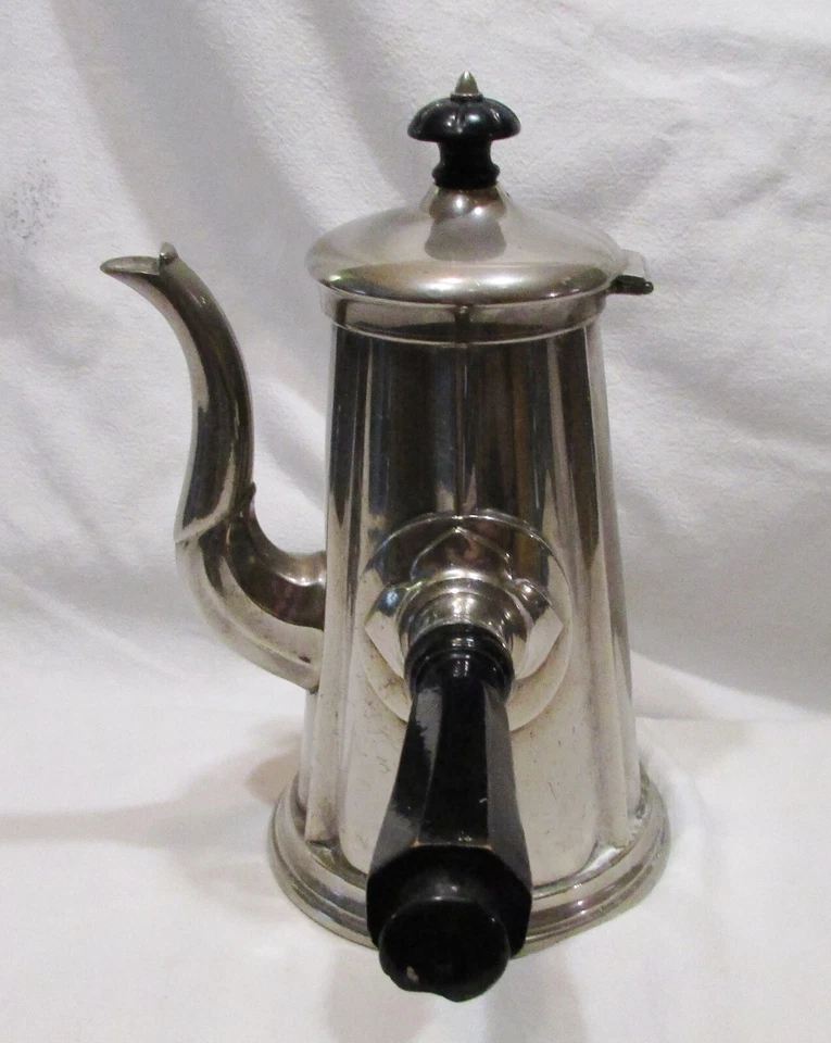 CHOCOLATIERE STYLE NAPOLEON III GERHARDI METAL ARGENTE 19ème / antique tea pot - Photo 2/4