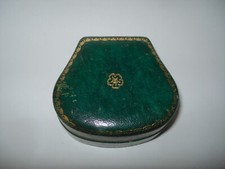 VINTAGE GREEN ITALIAN MOLDED LEATHER JEWELRY ...